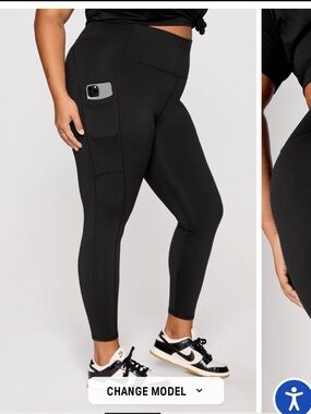 Fabletics Powerhold Black High-Waist Leggings with Side Phone Pocket - LOT of 3